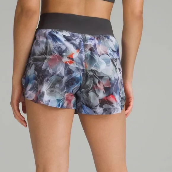NWT Lululemon Fast and Free High Rise Classic Short 3" Luminescent Floral Multi - Picture 6 of 10
